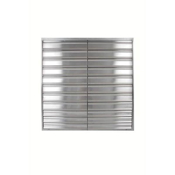 Dayton Wall Backdraft Damper, Vertical Mount, 42 in Dia Fan, 45 in H x 45 in W x 6-1/4 in D, 2500 fpm - 1C210
