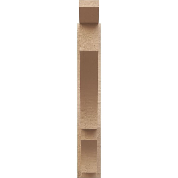 Ekena Millwork 6-in W x 32-in D x 40-in H Balboa Slat Rough Cedar Woodgrain TimberThane Outlooker, Primed Tan - OUTUR060X32X40BOA24RCPR