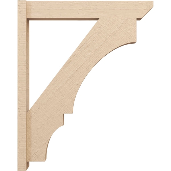 Ekena Millwork 6-in W x 32-in D x 40-in H Balboa Slat Rough Cedar Woodgrain TimberThane Outlooker, Primed Tan - OUTUR060X32X40BOA24RCPR
