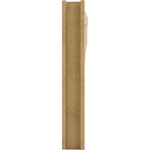 Ekena Millwork 6-in W x 32-in D x 40-in H Balboa Slat Rough Cedar Woodgrain TimberThane Outlooker, Primed Tan - OUTUR060X32X40BOA24RCPR