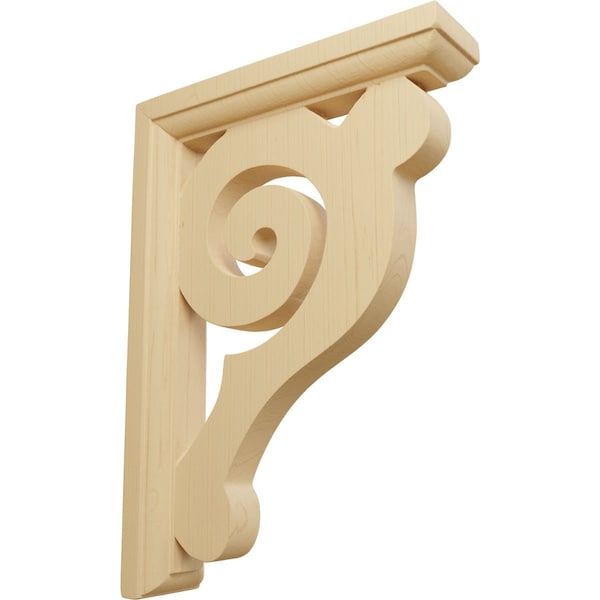 Ekena Millwork 1 1/2"W x 6"D x 8 1/2"H Bulwark Bracket, Alder - BKT01X06X08BUAL