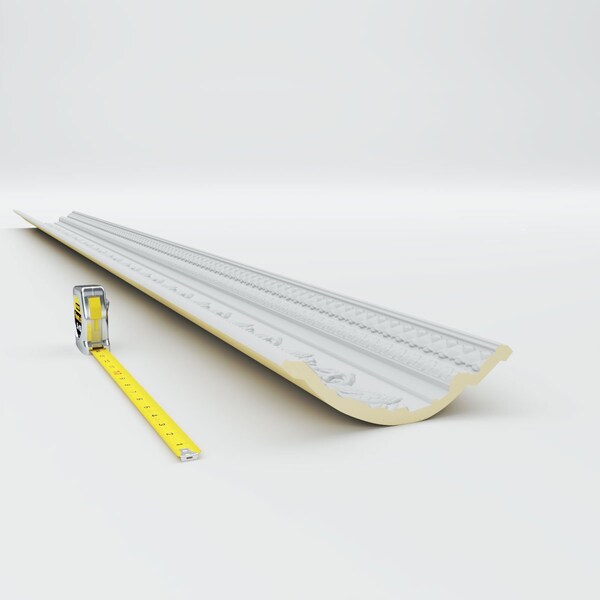 Ekena Millwork 6 3/4"H x 5 7/8"P x 8 7/8"F x 94 1/2"L, (6 1/2" Repeat), Harvest Crown Moulding - MLD06X05X08HA