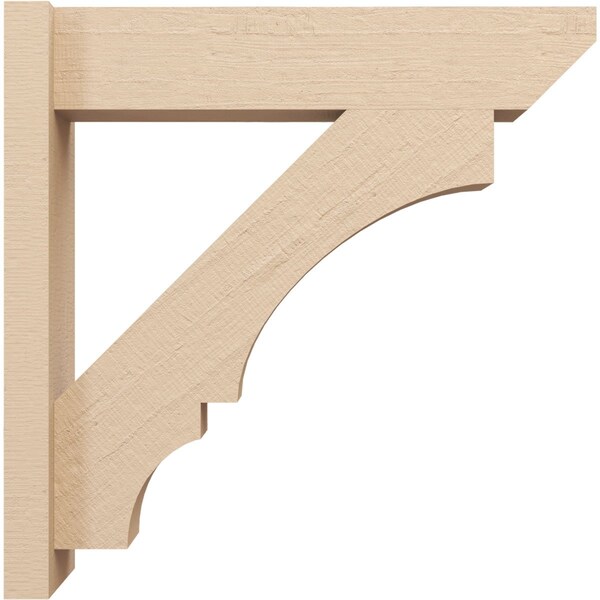 Ekena Millwork 5 1/2-in W x 20-in D x 20-in H Balboa Slat Rough Cedar Woodgrain TimberThane Outlooker, Primed Tan - OUTUR055X20X20BOA24RCPR