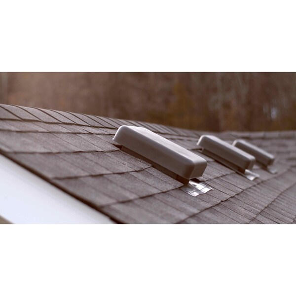 Gaf Master Flow 60 sq. in. NFA Resin Square-Top Roof Louver Static Vent in Brown - RT65BR
