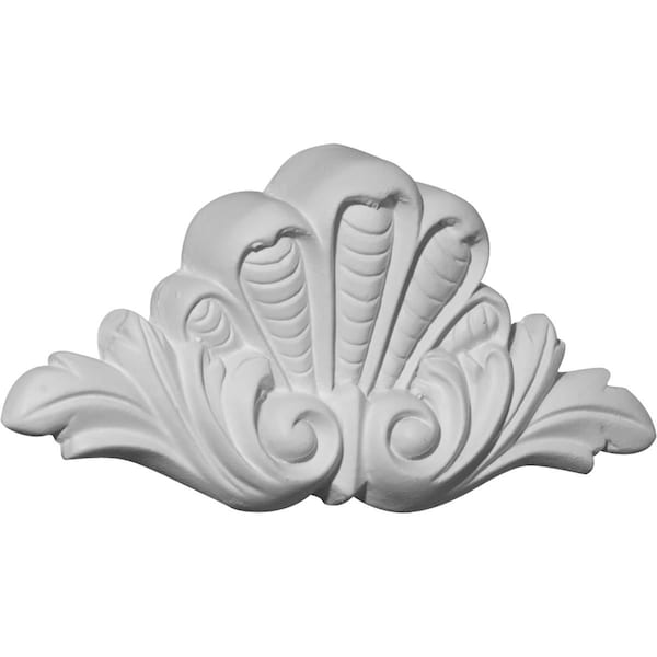 Ekena Millwork 5 1/2"W x 2 3/4"H x 3/4"P Bordeaux Leaf Center Onlay - ONL05X02X01BO