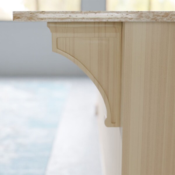 Ekena Millwork 2 1/2"W x 8"D x 12"H Extra Large Gomez Wood Bracket, Rubberwood - BKTW02X08X12GORW