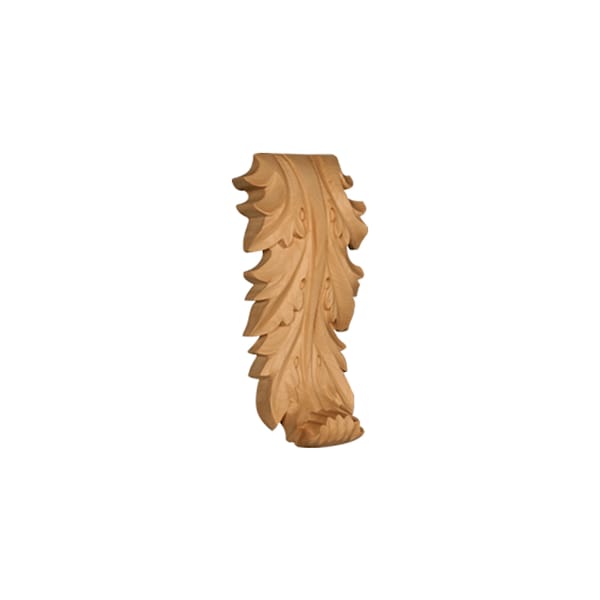 Osborne Wood Products 6 x 3 3/4 x 6 1/8 Acanthus Leaf Bracket in Rubberwood (pain - 891754RW