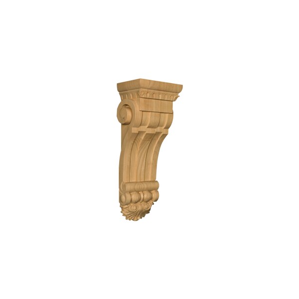 Osborne Wood Products 24 x 9 x 7 Massive Tivoli Fluted Corbel in Rubberwood (pain - 891994RW