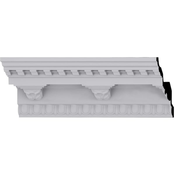 Ekena Millwork 9"H x 9"P x 12 1/2"F x 94 1/2"L, Rosetta Crown Moulding - MLD08X09X12RO