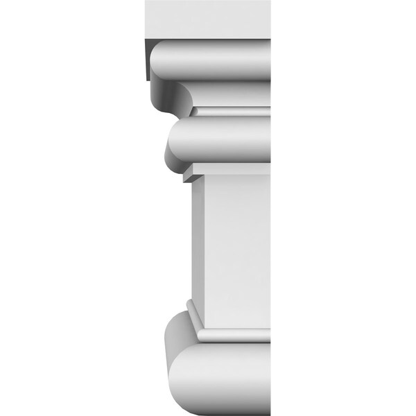 Ekena Millwork 37" Bottom Width x 38 1/8" Top Width x 3 1/2"H x 7/8"P Bedford Crosshead - CRH03X37BE