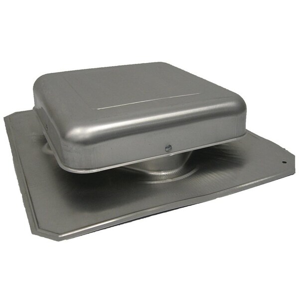 Master Flow Roof Louver with Square Throat, 16-1/2 in L, 15 in W, Aluminum, Mill, Roof Installation - R50A