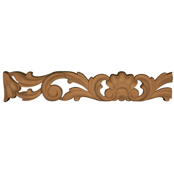 Osborne Wood Products 3 x 1 x 96 Pierced Shell Moulding in Basswood - 891936BAS