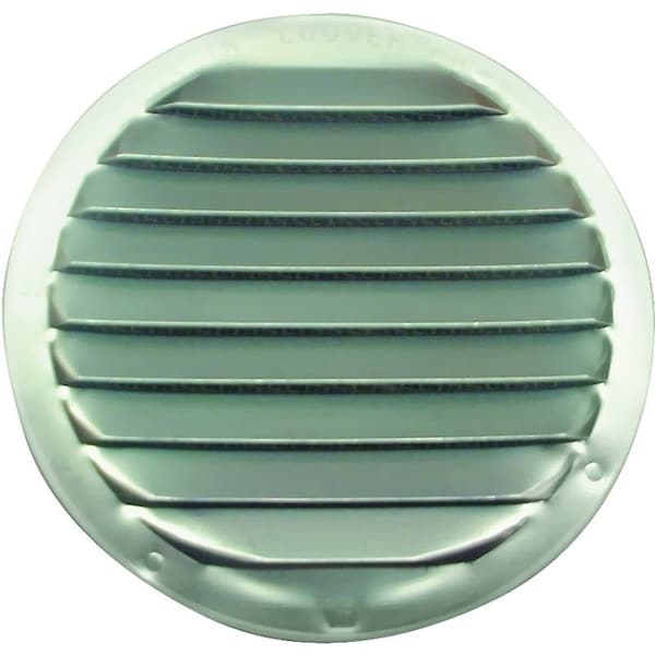 Maurice Franklin Mini Louver with Insect Screen, 4-5/8 in W, Round, Aluminum, Mill - RL-100 4