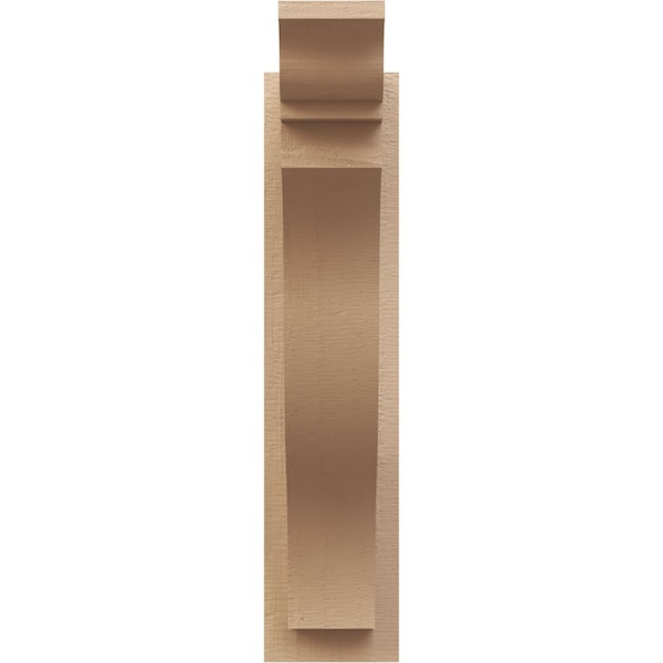 Ekena Millwork 5 1/2-in W x 16-in D x 24-in H Funston Trad Rough Cedar Woodgrain TimberThane Outlooker, Primed Tan - OUTUR055X16X24FST04RCPR