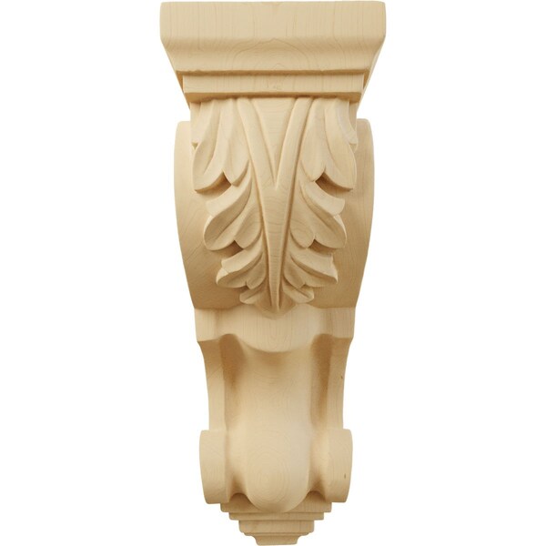 Ekena Millwork 5"W x 7"D x 14"H Large Traditional Acanthus Corbel, Alder - CORW05X07X14TAAL