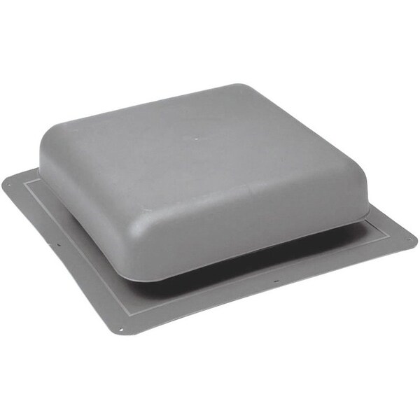 Master Flow Roof Louver, 18-1/2 in L, 18 in W, Resin, Gray - RT65G