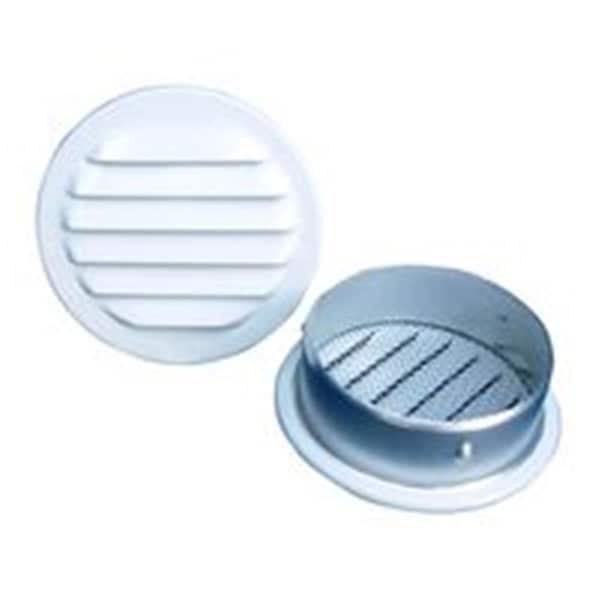 Prontitud 6 in. Louver with Screen Aluminum Round; White - PR3125305