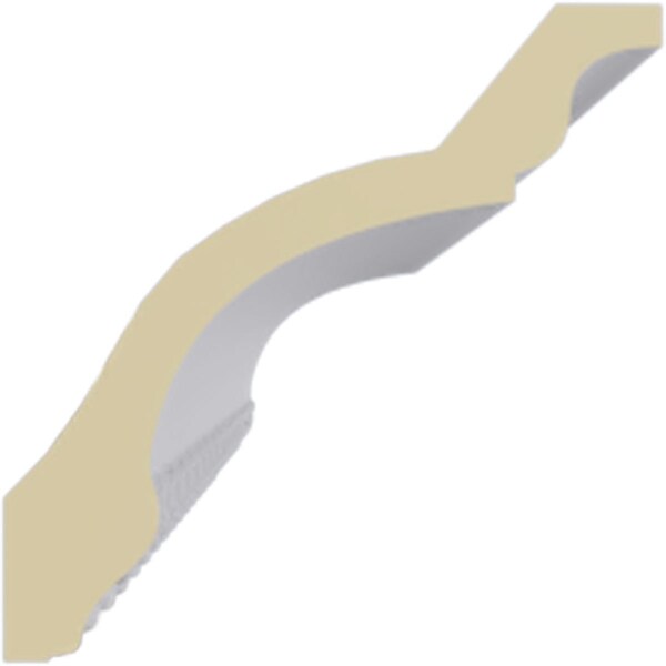 Ekena Millwork 4 1/8"H x 4 1/8"P x 5 3/4"F x 94 1/2"L Shell Crown Moulding - MLD04X04X06SH