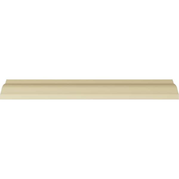 Ekena Millwork 4 1/8"H x 4 1/8"P x 5 3/4"F x 94 1/2"L Shell Crown Moulding - MLD04X04X06SH