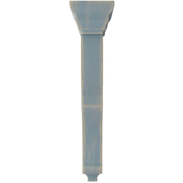 Ekena Millwork 3 1/2"W x 7 1/2"D x 14"H Extra Large Rojas Wood Vintage Decor Corbel, Driftwood Blue - CORWD03X07X14RJBU