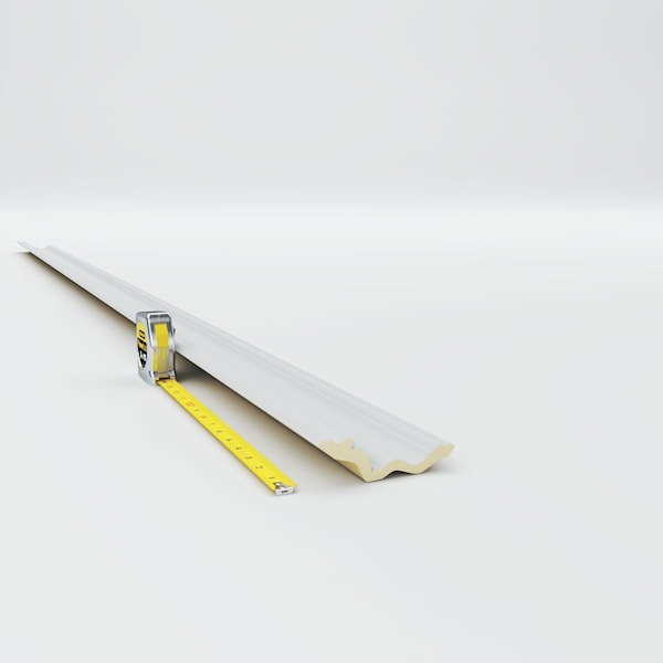 Ekena Millwork 3 7/8"H x 2 3/8"P x 4 5/8"F x 94 1/2"L, (6 1/4" Repeat), Caputo Crown Moulding - MLD03X02X04CA