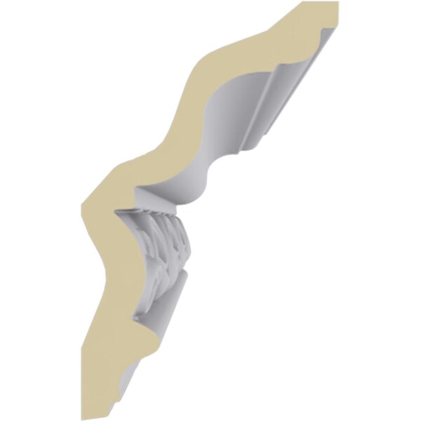 Ekena Millwork 3 7/8"H x 2 3/8"P x 4 5/8"F x 94 1/2"L, (6 1/4" Repeat), Caputo Crown Moulding - MLD03X02X04CA