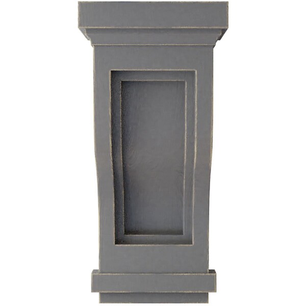 Ekena Millwork 4 3/4"W x 5"D x 10"H Traditional Recessed Wood Vintage Decor Corbel, Pebble Grey - CORWD04X05X10TRPG