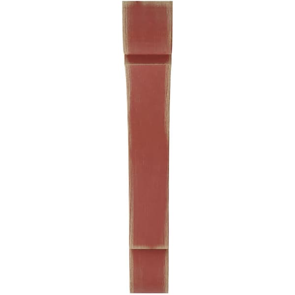 Ekena Millwork 1 3/4"W x 12"D x 12"H Extra Large Olympic Wood Vintage Decor Bracket, Salvage Red - BKTWD01X12X12OLRD