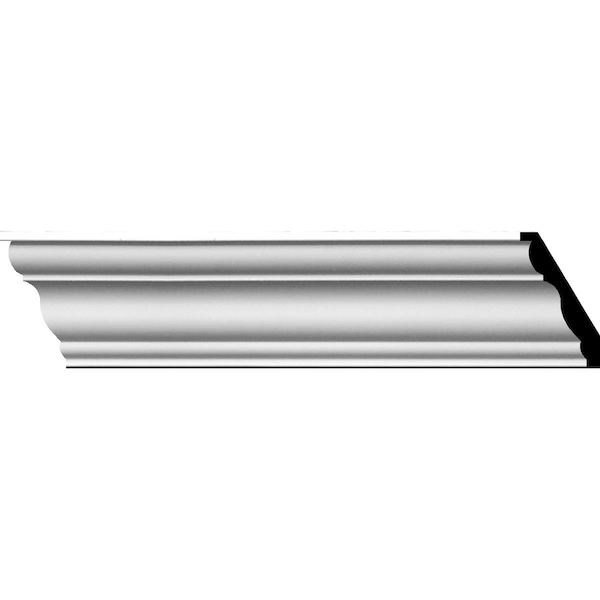 Ekena Millwork SAMPLE - 3 1/2"H x 3 1/8"P x 4 3/4"F x 12"L Queenstown Traditional Smooth Crown Moulding - SAMPLE-MLD03X03X04QU
