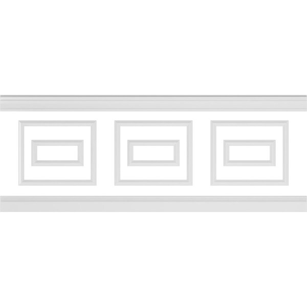 Ekena Millwork Wainscot Paneling Kit, Urethane, 94-1/2 in L, Factory Primed - WPKUDP012P036