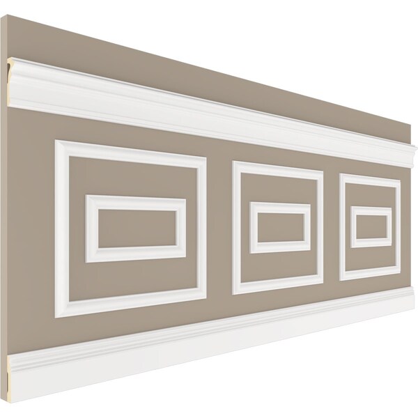 Ekena Millwork Wainscot Paneling Kit, Urethane, 94-1/2 in L, Factory Primed - WPKUDP012P036
