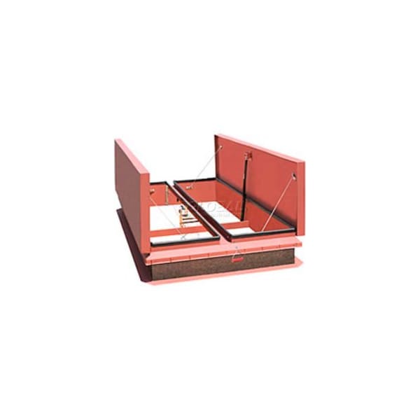 Bilco Co Bilco Automatic Smoke Vent DSH-4896, Double Leaf, Galvanized Steel, 96"L X 48"W - DSH-4896
