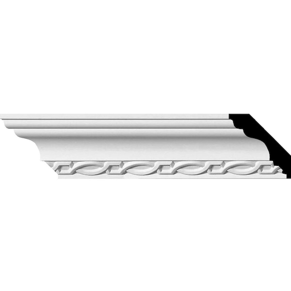 Ekena Millwork SAMPLE - 2 1/2"H x 2 3/8"P x 3 3/8"F x 12"L, (2" Repeat), Loera Crown Moulding - SAMPLE-MLD02X02X03LO