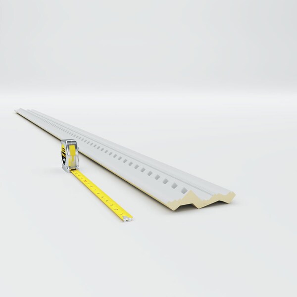 Ekena Millwork 4"H x 3 7/8"P x 5 1/2"F x 94 1/2"L Kepler Dentil with Bead Crown Moulding - MLD04X04X05KP