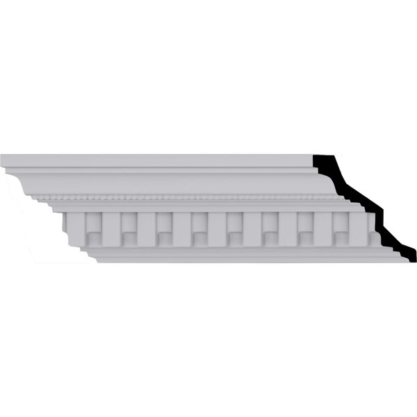 Ekena Millwork 4"H x 3 7/8"P x 5 1/2"F x 94 1/2"L Kepler Dentil with Bead Crown Moulding - MLD04X04X05KP