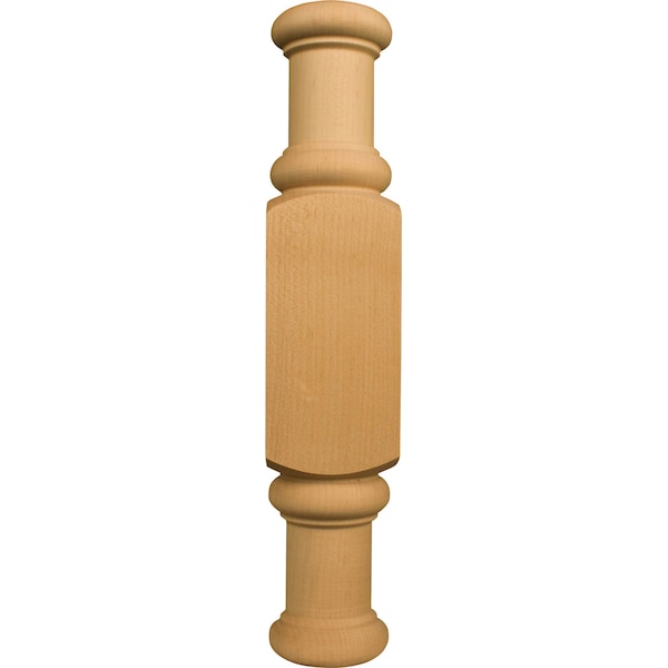 Osborne Wood Products 10 x 2 x 1 Sm. Center Half Round Plinth with Spool in Red Oak - 7115O
