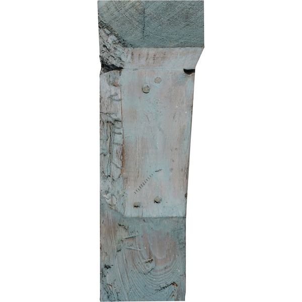 Ekena Millwork 3 1/2"W x 18"D x 18"H Vintage Farmhouse Bracket, Barnwood Decor Collection, Driftwood Blue - BKTB03X18X18TRBU