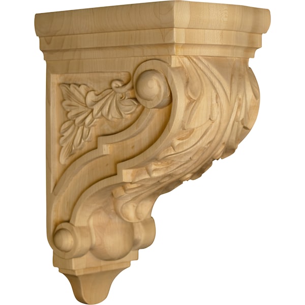 Osborne Wood Products 12 1/2 x 5 1/2 x 8 Verona Corbel with Acanthus Leaves in Black Walnut - 8085W