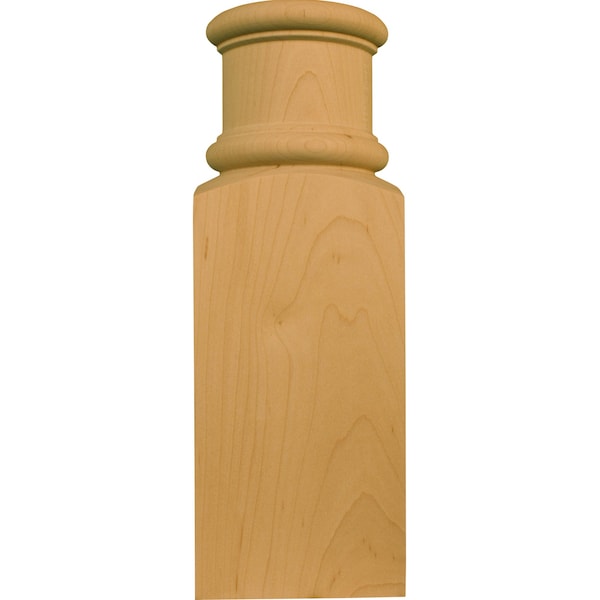 Osborne Wood Products 10 x 3 1/2 x 1 1/4 Lg. Half Round Plinth with Spool in Hard Maple - 7200HM
