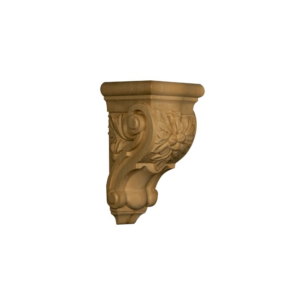 Osborne Wood Products 9 3/4 x 4 3/4 x 5 5/8 Carved Acorn Corbel in Rubberwood (pa - 891869RW