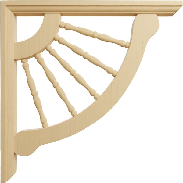 Ekena Millwork 1 1/2"W x 12"D x 12"H Crendon Wagon Wheel Bracket, Alder - BKT01X12X12CRAL