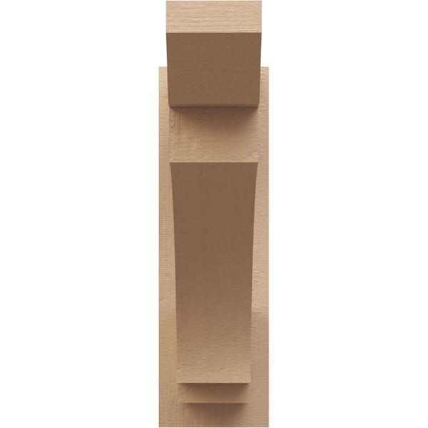 Ekena Millwork 8-in W x 46-in D x 46-in H Imperial Slat Rough Cedar Woodgrain TimberThane Outlooker, Primed Tan - OUTUR080X46X46IMP24RCPR