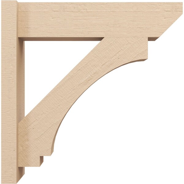 Ekena Millwork 8-in W x 46-in D x 46-in H Imperial Slat Rough Cedar Woodgrain TimberThane Outlooker, Primed Tan - OUTUR080X46X46IMP24RCPR