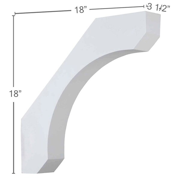 Ekena Millwork 3 1/2"W x 18"D x 18"H Legacy Bracket - BKT18X18X03LE