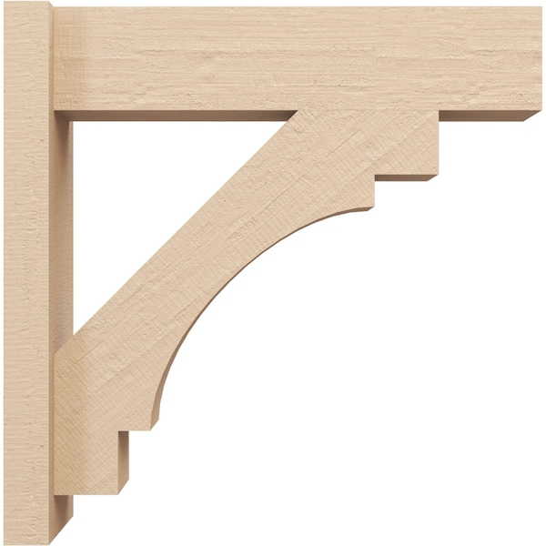 Ekena Millwork 8-in W x 36-in D x 40-in H Merced Block Rough Cedar Woodgrain TimberThane Outlooker, Primed Tan - OUTUR080X36X40MRC44RCPR