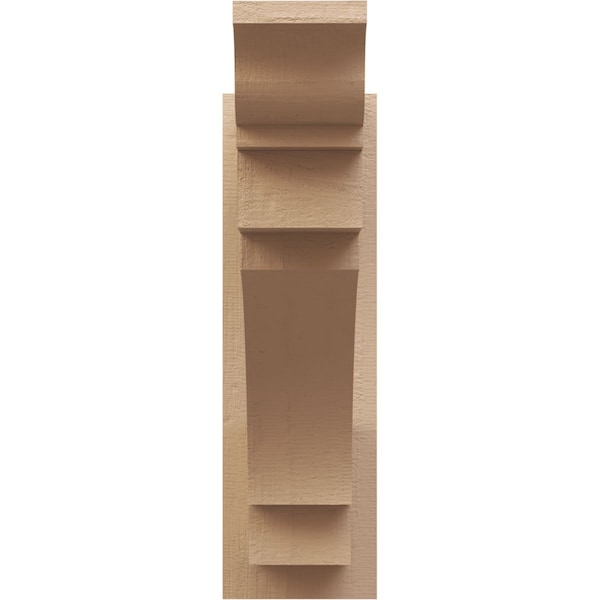 Ekena Millwork 7 1/2-in W x 18-in D x 26-in H Merced Trad Rough Cedar Woodgrain TimberThane Outlooker, Primed Tan - OUTUR075X18X26MRC04RCPR