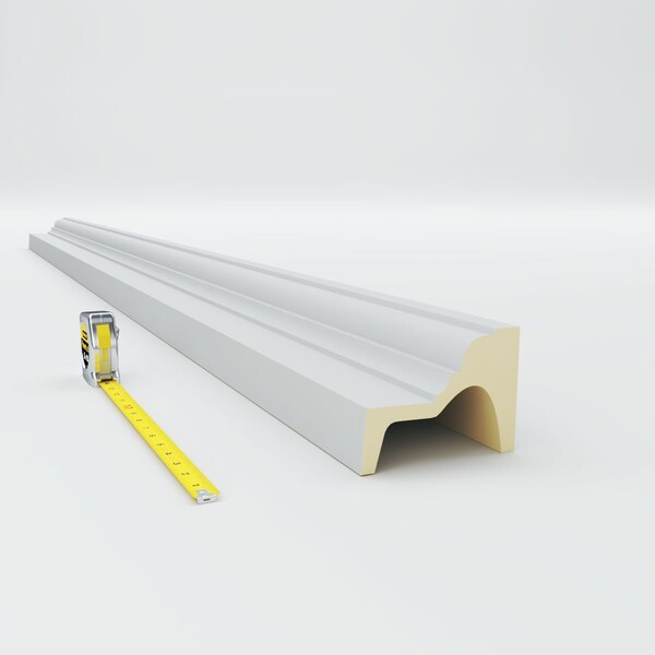 Ekena Millwork Moulding, Urethane, 94-1/2 in L, 5-1/2 in H, Factory Primed - MLD06X04ST-2