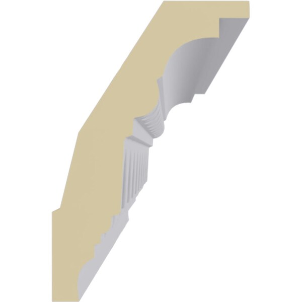 Ekena Millwork 4 3/8"H x 2 7/8"P x 5 1/4"F x 94 1/2"L, (2" Repeat) Heaton Crown Moulding - MLD04X03X05HE