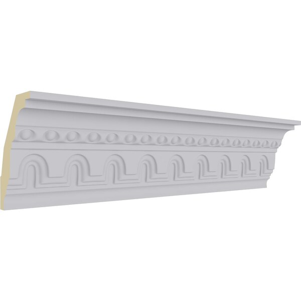Ekena Millwork 4 3/8"H x 2 7/8"P x 5 1/4"F x 94 1/2"L, (2" Repeat) Heaton Crown Moulding - MLD04X03X05HE