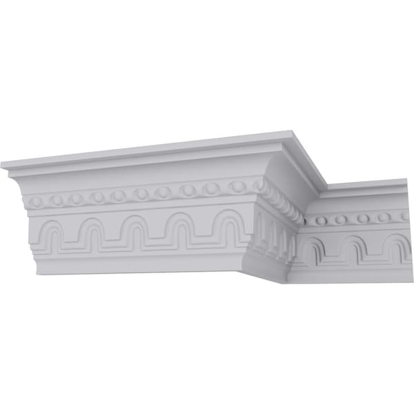 Ekena Millwork 4 3/8"H x 2 7/8"P x 5 1/4"F x 94 1/2"L, (2" Repeat) Heaton Crown Moulding - MLD04X03X05HE